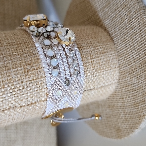 Handwoven Chiapas Bracelet by Giuliana Joyas w/ Swarovski Crystal Elements - Picture 4 of 5